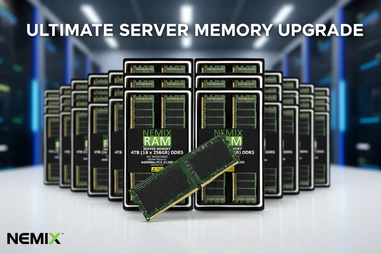 NEMIX Lists 4TB DDR5 ECC RDIMM Kit at $70,800 Amid Ongoing DRAM Shortages