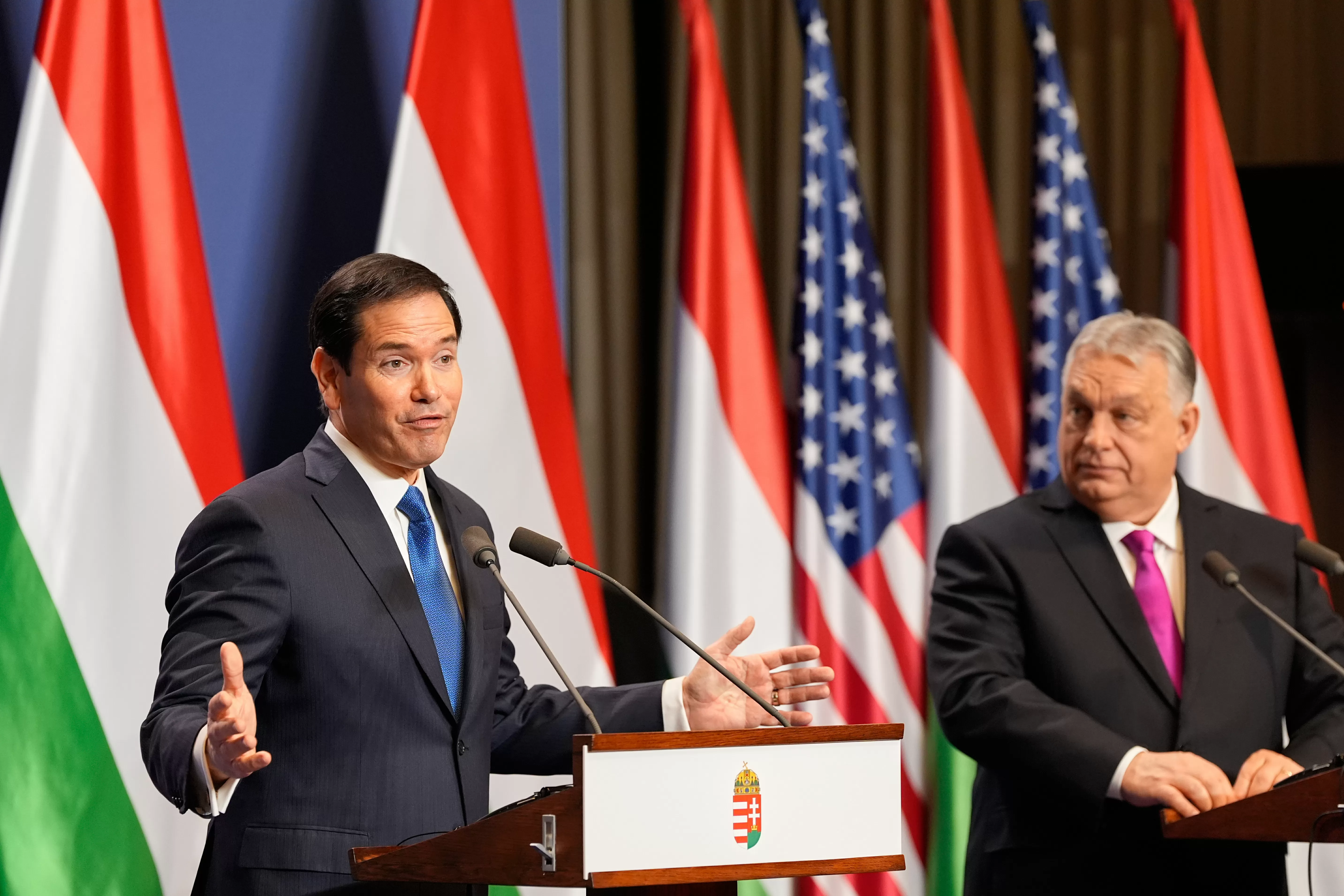 Rubio plugs Orbán's bid for another term after April elections during a visit to Budapest