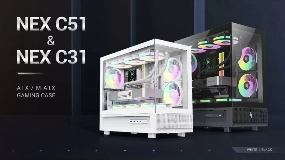 GAMEMAX Launches NEX C51 and C31 Panoramic PC Cases at Affordable Prices