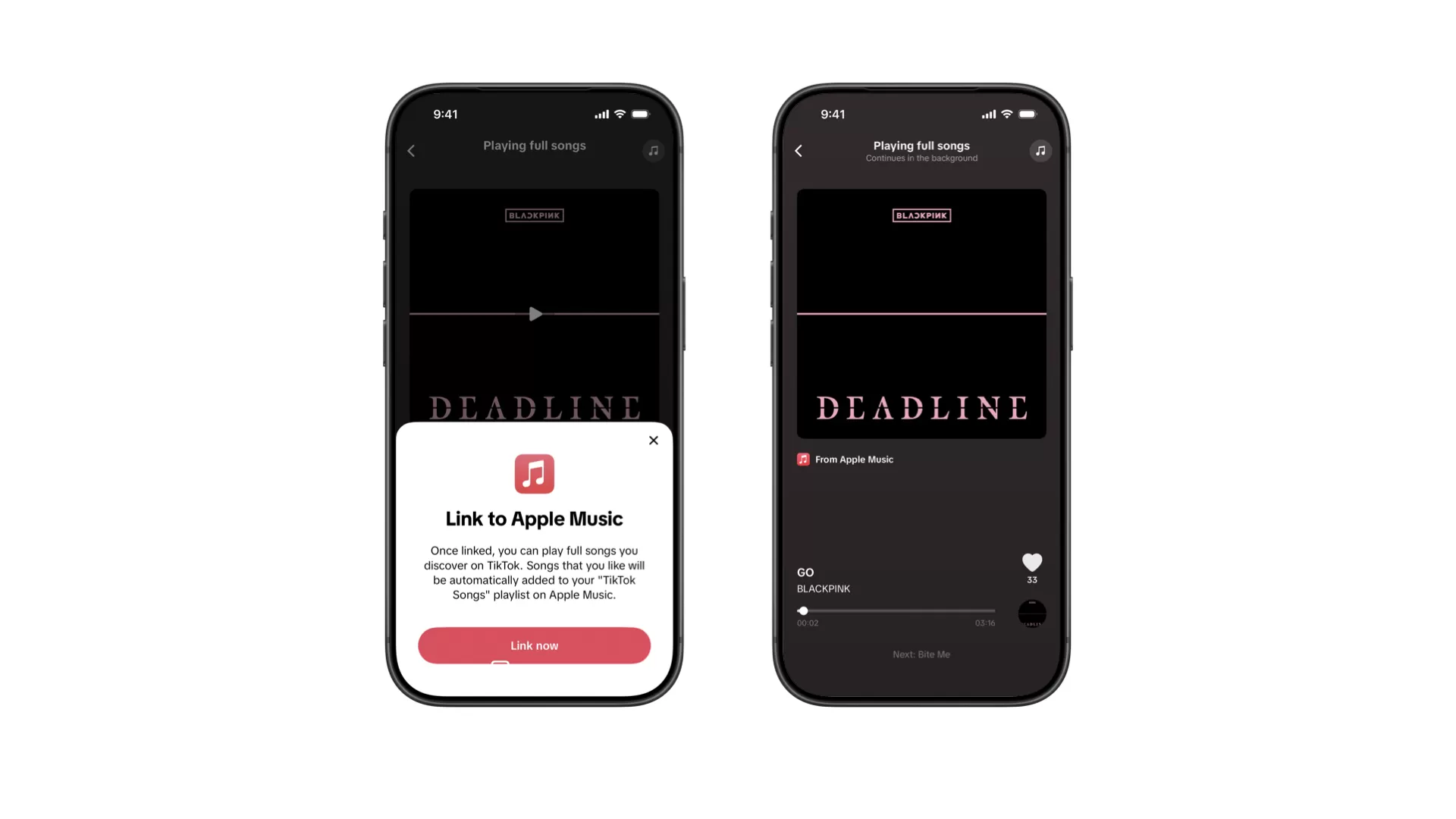 TikTok now lets Apple Music subscribers play full songs without leaving the app
