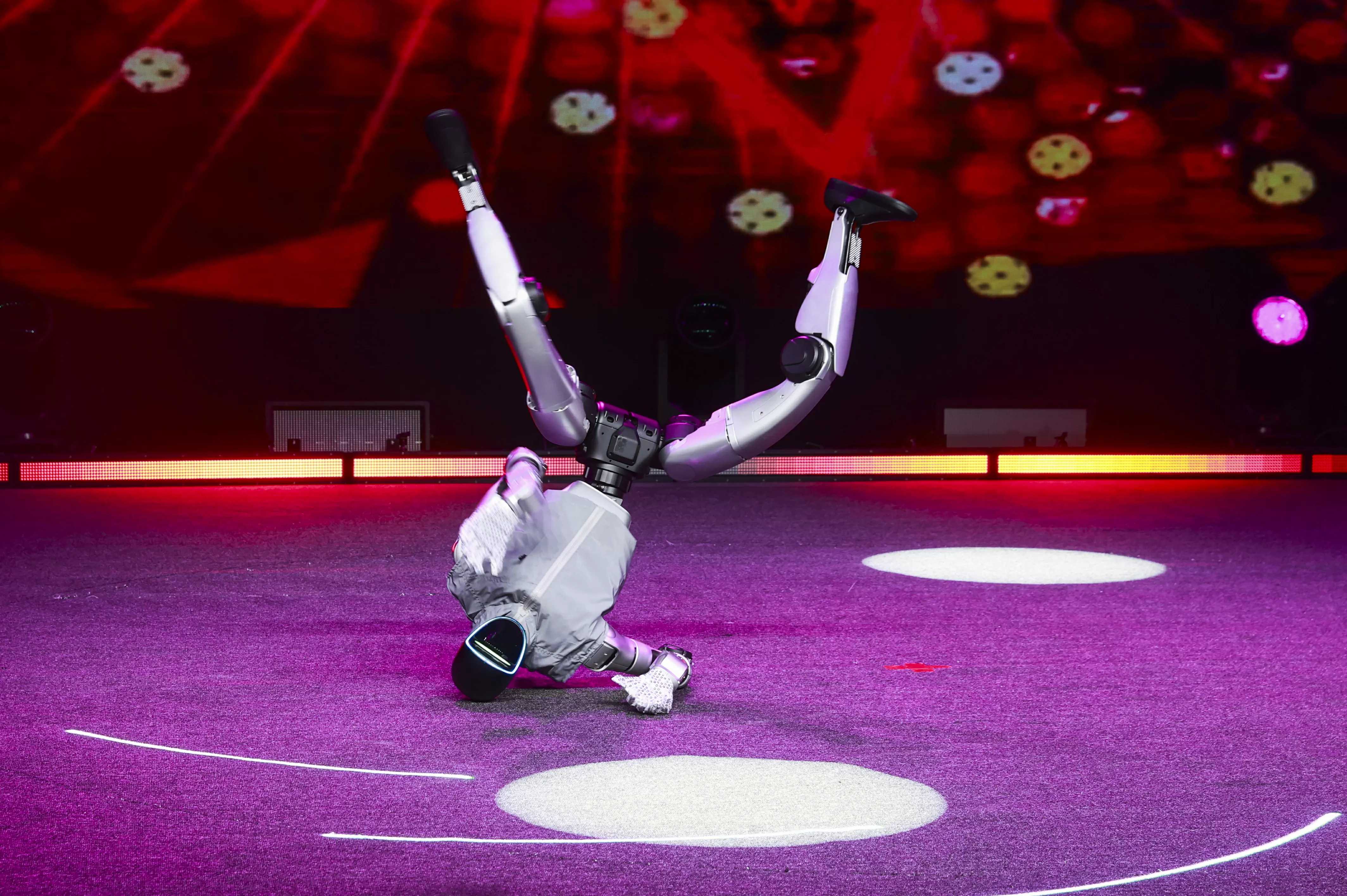 Employees had to restrain a dancing humanoid robot after it went wild at a California restaurant
