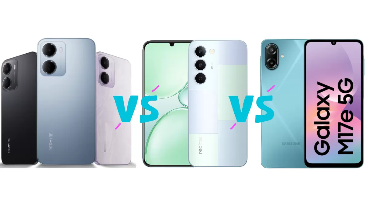 Redmi 15A 5G vs Realme P4 Lite 5G vs Samsung Galaxy M17e 5G: Price in India, Specifications and Features Compared