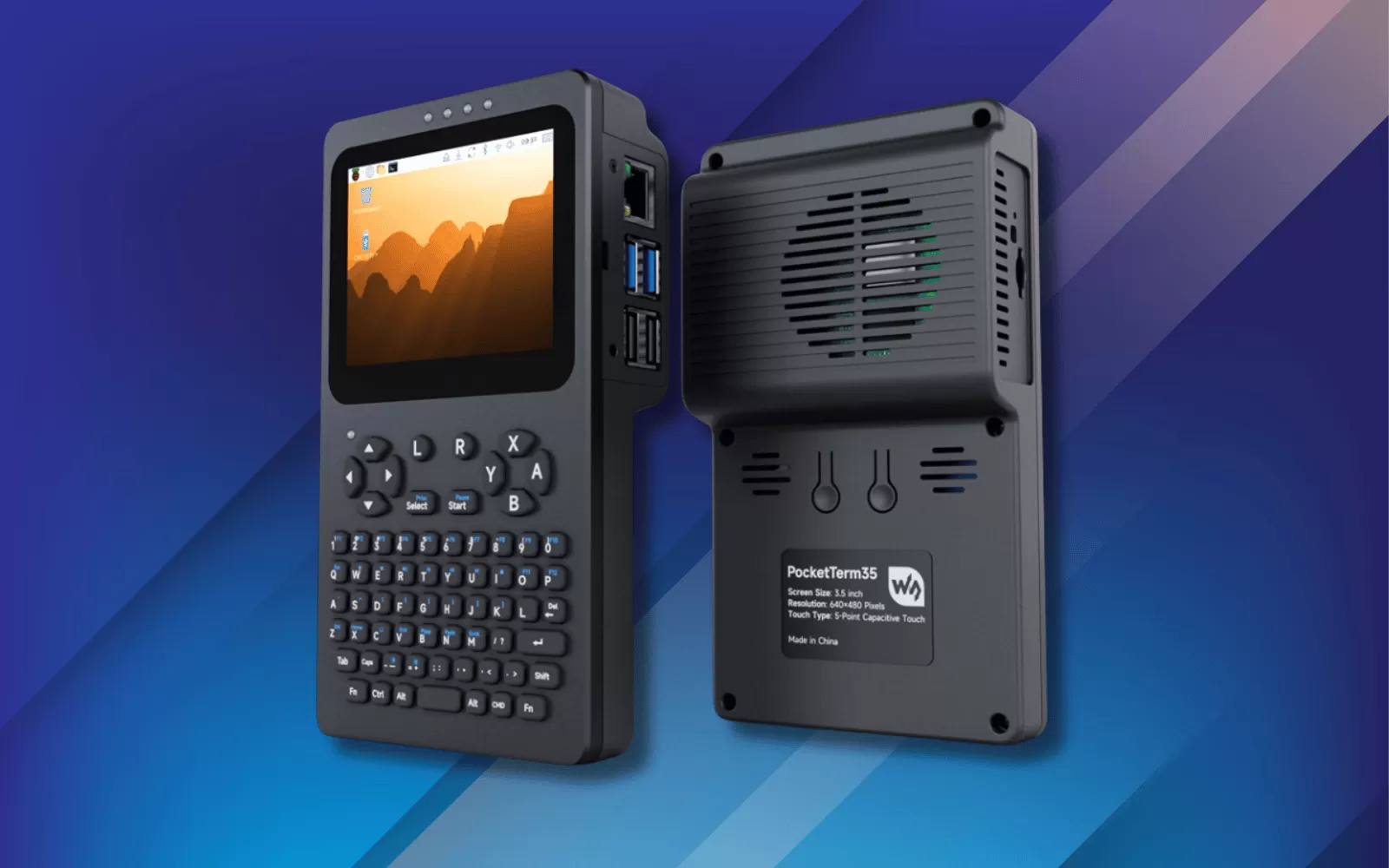 PocketTerm35 Handheld PC Appears on Waveshare with Raspberry Pi-Based Configurations