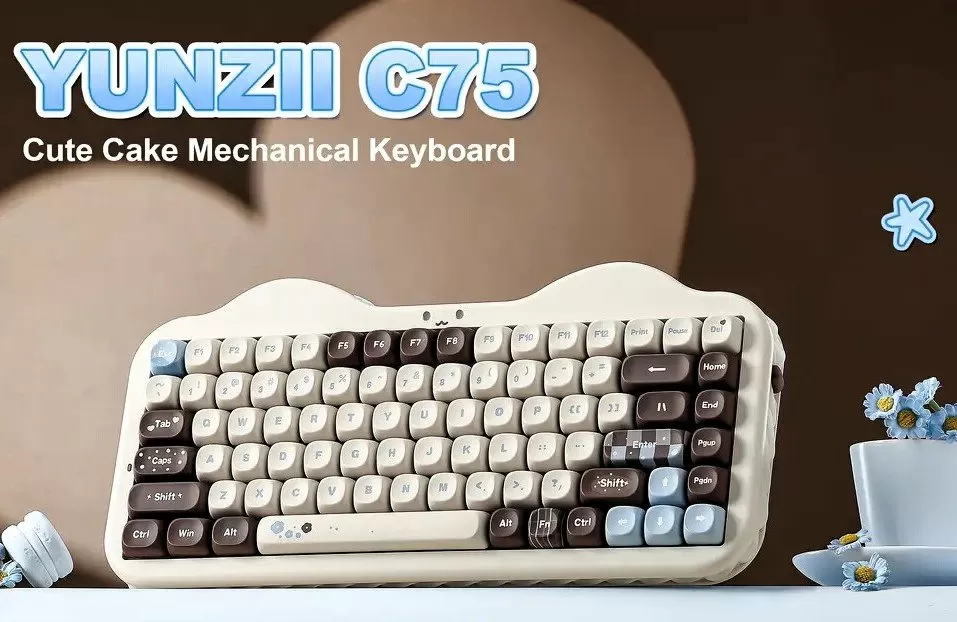 YUNZII Introduces C75 Cake Series Keyboard in Choco Colorway