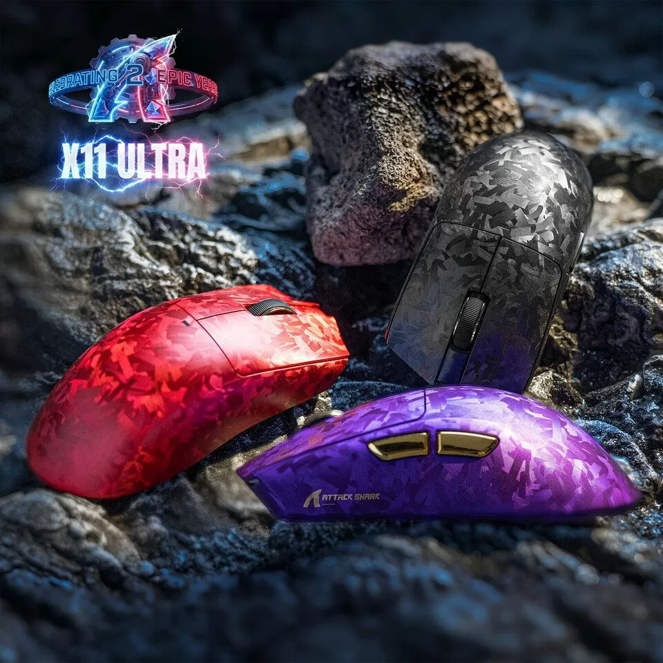 Attack Shark Launches X11 ULTRA Carbon Fiber Gaming Mouse Alongside 2nd Anniversary Sale